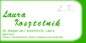 laura kosztelnik business card